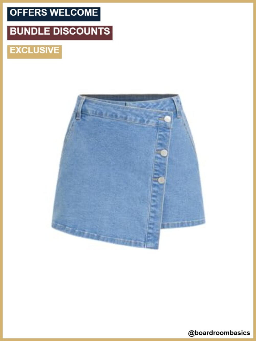 Women's Denim Skort with Pockets Stretchy Mid Waisted Mini Jean Skirt Shorts Y2K